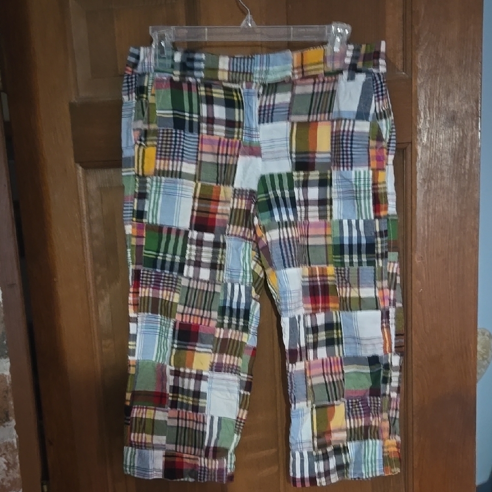 J. Crew Colorful Patchwork Capris